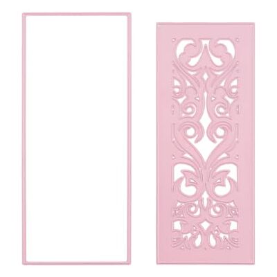 Nellie's Choice Ornamento, 2 Fustelle Multi Cornice, 8.5 x 20.5 cm, per Creare Biglietti, Natale, Scrapbooking, Fai da Te, DIY, Carta, Rosa, 85x205mm Nellie's Choice Ornamento, 2 Fustelle Multi Cornice, 8.5 x 20.5 cm, per Creare Biglietti, Natale, Scrapbooking, Fai da Te, DIY, Carta, Rosa, 85x205mm