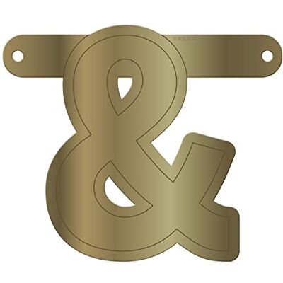 Folat Banner Letter &: oro metallizzato Folat Banner Letter &: oro metallizzato