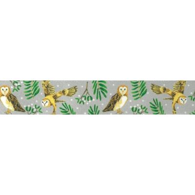 Berisfords Nastro in poliestere, bianco/argento, 25 mm x 20 m Berisfords Nastro in poliestere, bianco/argento, 25 mm x 20 m