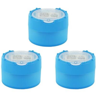 KUM Temperamatite con contenitore Click-Snap M2, blu, confezione da 3 KUM Temperamatite con contenitore Click-Snap M2, blu, confezione da 3