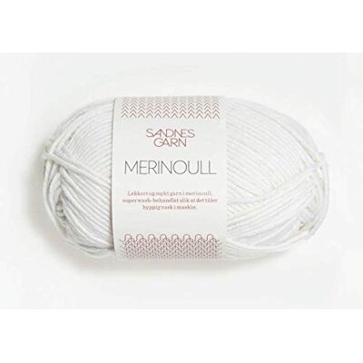 Sandnes Garn Merino ull col.1001 bianco circa 105 m 50 g Sandnes Garn Merino ull col.1001 bianco circa 105 m 50 g