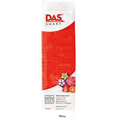 DAS Smart Pasta Modellabile Termoindurente Panetto Pretagliato 350 g Rosso Scarlatto DAS Smart Pasta Modellabile Termoindurente Panetto Pretagliato 350 g Rosso Scarlatto
