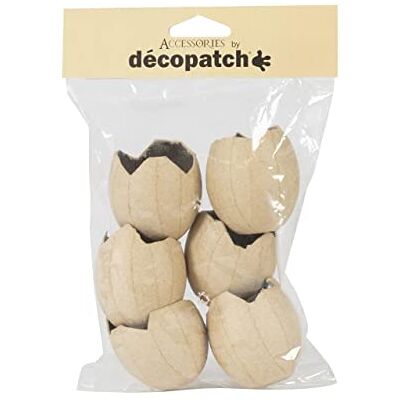 décopatch Decopatch Confezione da 6 uova rotte Idrorepellente da decorare in cartapesta Marrone Decorazione da tavola- FAI DA TE e Hobby Creativi Pack: 15x5,5x21 Uova : 5x5x5,3 cm décopatch Decopatch Confezione da 6 uova rotte Idrorepellente da decorare in cartapesta Marrone Decorazione da tavola- FAI DA TE e Hobby Creativi Pack: 15x5,5x21 Uova : 5x5x5,3 cm