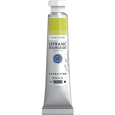 Lefranc Bourgeois Óleo Extra Fino – Tubo, alta calidad de Artista, Amarillo Azufre, 20 ml Lefranc Bourgeois Óleo Extra Fino – Tubo, alta calidad de Artista, Amarillo Azufre, 20 ml