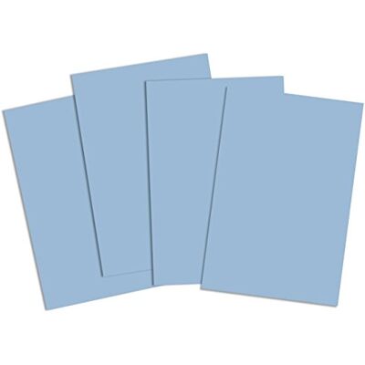 House of Card & Paper , cartoncino colorato in formato A2, 220 g/m², blu pastello, confezione da 50 fogli House of Card & Paper , cartoncino colorato in formato A2, 220 g/m², blu pastello, confezione da 50 fogli