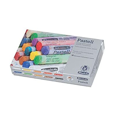 Schmincke Pastelli, assortimento di base con 10 colori, 77 210 097, scatola di cartone con 10 pastelli fatti a mano, brillanti, satinati-opachi, tonalità altamente resistenti alla luce Schmincke Pastelli, assortimento di base con 10 colori, 77 210 097, scatola di cartone con 10 pastelli fatti a mano, brillanti, satinati-opachi, tonalità altamente resistenti alla luce