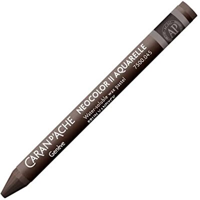Caran d'Ache NEOCOLOR II 045 VANDYCKE BROWN () / Pastelle 10 pezzi (1 pezzo) / in cera verniciabile ad acqua, per carta, cartone, vetro, legno, pelle, pietra Caran d'Ache NEOCOLOR II 045 VANDYCKE BROWN () / Pastelle 10 pezzi (1 pezzo) / in cera verniciabile ad acqua, per carta, cartone, vetro, legno, pelle, pietra