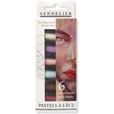 Sennelier Set di 6 bastoncini extra morbidi a pastello, per ritratti con toni chiari Sennelier Set di 6 bastoncini extra morbidi a pastello, per ritratti con toni chiari