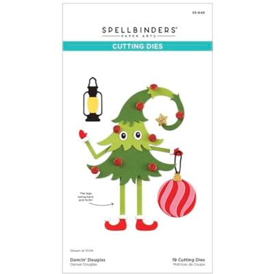 Spellbinders Fustelle incise, motivo: amici di Natale, Dancin' Douglas Spellbinders Fustelle incise, motivo: amici di Natale, Dancin' Douglas