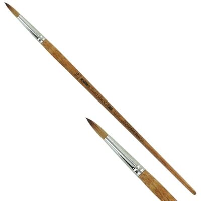 KUM Pennelli per acrilico e olio Wood Line, rotondi, misura 10 KUM Pennelli per acrilico e olio Wood Line, rotondi, misura 10