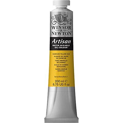 Winsor & Newton Olio Idrosolubile Artisan, Colori a Olio, Senza Solventi, Miscibile con L'acqua, Tubo di 200 ML, Colore Giallo di Cadmio Imitazione Winsor & Newton Olio Idrosolubile Artisan, Colori a Olio, Senza Solventi, Miscibile con L'acqua, Tubo di 200 ML, Colore Giallo di Cadmio Imitazione