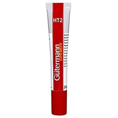 Gütermann Colla per tessuti ht2, trasparente, 30 g, colore: nero Gütermann Colla per tessuti ht2, trasparente, 30 g, colore: nero