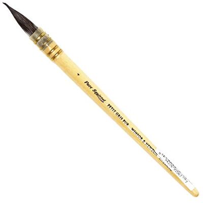 Winsor & Newton Pennello in Puro Scoiattolo per Acquerelli Manico Corto Tondo N 4 12 mm Winsor & Newton Pennello in Puro Scoiattolo per Acquerelli Manico Corto Tondo N 4 12 mm