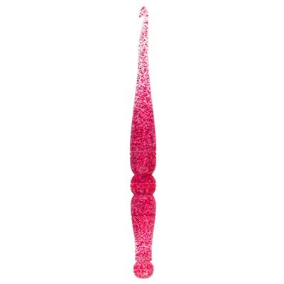 Ommi Crochet Ommi Uncinetto con manico ergonomico, realizzato a mano, 17,8 cm, per lavori a maglia, filato artigianale, ottimo regalo (glitter rosa) (4 mm) Ommi Crochet Ommi Uncinetto con manico ergonomico, realizzato a mano, 17,8 cm, per lavori a maglia, filato artigianale, ottimo regalo (glitter rosa) (4 mm)