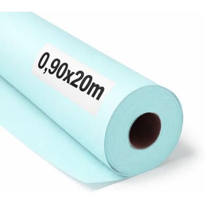 OFITURIA Papel Kraft Azzurro Pastello Rollo 0,90x20m 3 Rotoli Carta da pacchi e carta da regalo, carta da imballaggio per spedizioni e fai-da-te, resistente e facile da tagliare OFITURIA Papel Kraft Azzurro Pastello Rollo 0,90x20m 3 Rotoli Carta da pacchi e carta da regalo, carta da imballaggio per spedizioni e fai-da-te, resistente e facile da tagliare