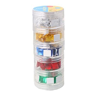 INNSPIRO Set di gemme decorative acriliche quadrate colori basici 12 x 12 mm. 125 u.Circa INNSPIRO Set di gemme decorative acriliche quadrate colori basici 12 x 12 mm. 125 u.Circa