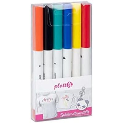 plottiX SubliX Set di pennarelli a sublimazione Basic (6 colori) plottiX SubliX Set di pennarelli a sublimazione Basic (6 colori)
