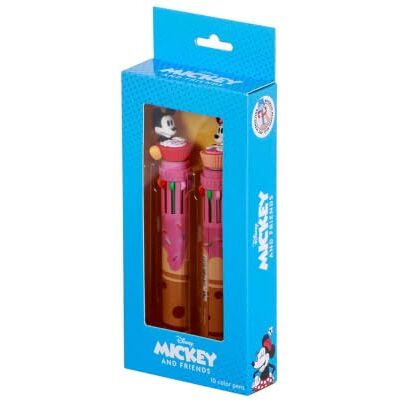Disney Topolino e Minnie Mix-Confezione di 2 Penne 10 Colori, Multicolore, 9,5 x 23 cm Disney Topolino e Minnie Mix-Confezione di 2 Penne 10 Colori, Multicolore, 9,5 x 23 cm
