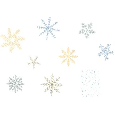 Sizzix Set di timbri trasparenti , Let It Snow di , 9 timbri adesivi in gomma Sizzix Set di timbri trasparenti , Let It Snow di , 9 timbri adesivi in gomma