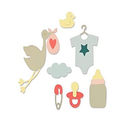 Sizzix Thinlits Fustella, Neonato di Debi Potter Sizzix Thinlits Fustella, Neonato di Debi Potter
