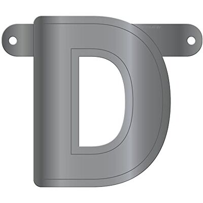Folat Banner Letter D: argento metallizzato Folat Banner Letter D: argento metallizzato