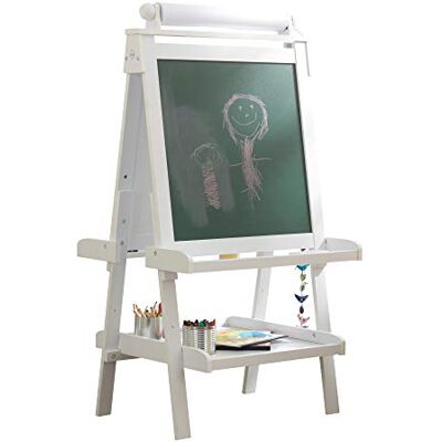 KidKraft Cavalletto Artistico in Legno Deluxe per Bambini con Rotolo di Carta, Lavagna Doppia Faccia con Lavagna Bianca, Accessori per Pittura, Giocattolo per Bambini 3+ Anni, KidKraft Cavalletto Artistico in Legno Deluxe per Bambini con Rotolo di Carta, Lavagna Doppia Faccia con Lavagna Bianca, Accessori per Pittura, Giocattolo per Bambini 3+ Anni,