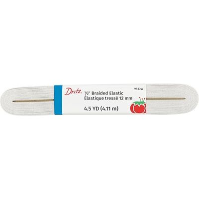 Dritz Elastico, bianco, 1/2 pollici di 4-1/2-Yard Dritz Elastico, bianco, 1/2 pollici di 4-1/2-Yard