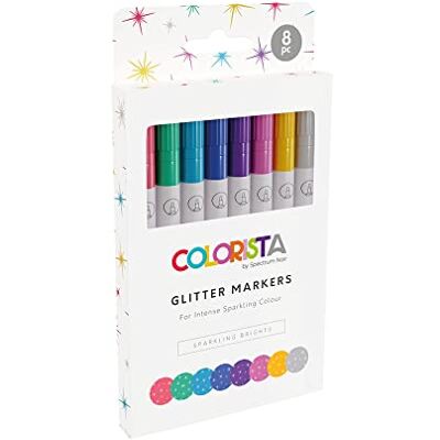 Spectrum Noir Colorista Pennarelli glitterati, confezione da 8 Spectrum Noir Colorista Pennarelli glitterati, confezione da 8