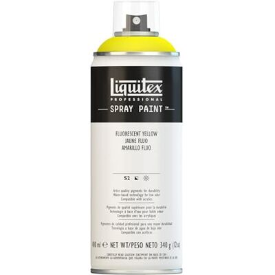 Liquitex 4450981 Vernice Spray Professionale A Base D'acqua, Giallo Fluorescente, 400ml, 1 Pezzo Liquitex 4450981 Vernice Spray Professionale A Base D'acqua, Giallo Fluorescente, 400ml, 1 Pezzo