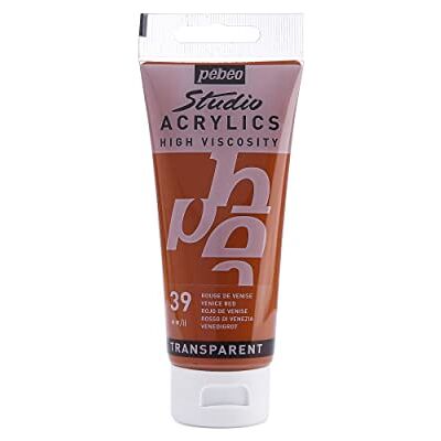 PEBEO Studio Acrylics Fine, 831-039, Vernice acrilica, Rosso Venezia, 100 ml PEBEO Studio Acrylics Fine, 831-039, Vernice acrilica, Rosso Venezia, 100 ml