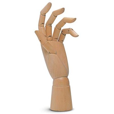 Honsell Modellino a Mano Femminile Sinistra, 26 cm, in Legno Duro Chiaro, Superficie levigata e lucidata, Multicolore Honsell Modellino a Mano Femminile Sinistra, 26 cm, in Legno Duro Chiaro, Superficie levigata e lucidata, Multicolore