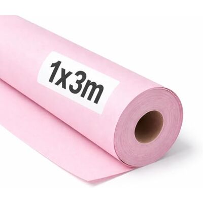 OFITURIA Papel Kraft Rosa Pastello Rollo 1x3m 6 Rotoli Carta da pacchi e carta da regalo, carta da imballaggio per spedizioni e fai-da-te, resistente e facile da tagliare OFITURIA Papel Kraft Rosa Pastello Rollo 1x3m 6 Rotoli Carta da pacchi e carta da regalo, carta da imballaggio per spedizioni e fai-da-te, resistente e facile da tagliare