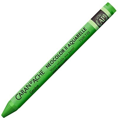 Caran d'Ache NEOCOLOR II 720 BRILLANTGRUEN/BRIGHT GREEN () / Pastelle 10 pezzi (1 pezzo) / in cera acquerellabile/per carta, cartone, vetro, legno, pelle e pietra Caran d'Ache NEOCOLOR II 720 BRILLANTGRUEN/BRIGHT GREEN () / Pastelle 10 pezzi (1 pezzo) / in cera acquerellabile/per carta, cartone, vetro, legno, pelle e pietra