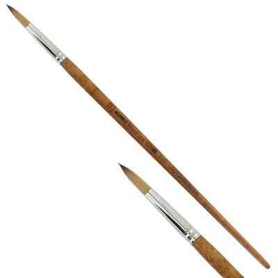 KUM Pennelli per acrilico e olio Wood Line, rotondi, misura 12 KUM Pennelli per acrilico e olio Wood Line, rotondi, misura 12