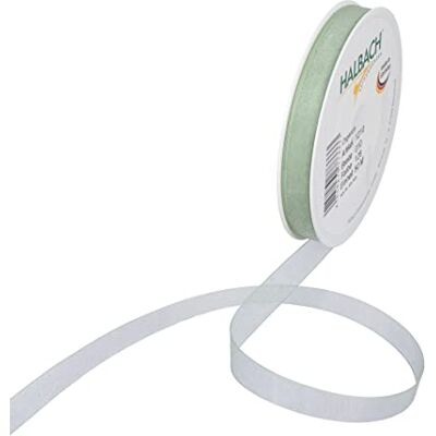 Halbach Seidenbänder Nastro in organza di alta qualità, larghezza 10 mm, lunghezza 50 m, per decorare regali, nastro trasparente, decorazione per il fai da te, colore: menta Halbach Seidenbänder Nastro in organza di alta qualità, larghezza 10 mm, lunghezza 50 m, per decorare regali, nastro trasparente, decorazione per il fai da te, colore: menta