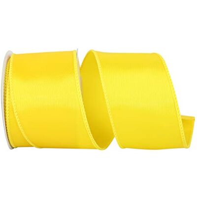Reliant Ribbon Nastro di raso con bordo metallico, 6,3 cm x 9,4 m, colore: giallo Reliant Ribbon Nastro di raso con bordo metallico, 6,3 cm x 9,4 m, colore: giallo