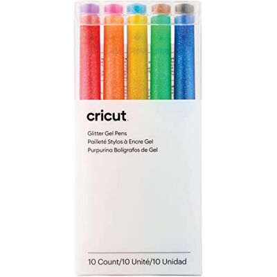 Cricut Set di penna gel glitter Arcobaleno Punto fine 0,8 mm 10 pack Da utilizzare con Explore e Maker Maker Cricut Set di penna gel glitter Arcobaleno Punto fine 0,8 mm 10 pack Da utilizzare con Explore e Maker Maker