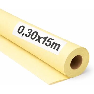 OFITURIA Papel Kraft Giallo Pastello Rollo 0,30x15m 3 Rotoli Carta da pacchi e carta da regalo, carta da imballaggio per spedizioni e fai-da-te, resistente e facile da tagliare OFITURIA Papel Kraft Giallo Pastello Rollo 0,30x15m 3 Rotoli Carta da pacchi e carta da regalo, carta da imballaggio per spedizioni e fai-da-te, resistente e facile da tagliare