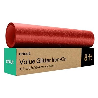 Cricut Value Glitter termoadesivo – rosso – 25,4 cm x 2,4 m (1) Cricut Value Glitter termoadesivo – rosso – 25,4 cm x 2,4 m (1)