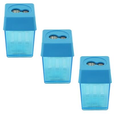 KUM Temperamatite con contenitore 228 M2, blu, confezione da 3 KUM Temperamatite con contenitore 228 M2, blu, confezione da 3