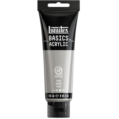 Liquitex Basics Acrylic, 1046236, Colore Acrilico, Argento, 118 Ml (Confezione Da 1) Liquitex Basics Acrylic, 1046236, Colore Acrilico, Argento, 118 Ml (Confezione Da 1)