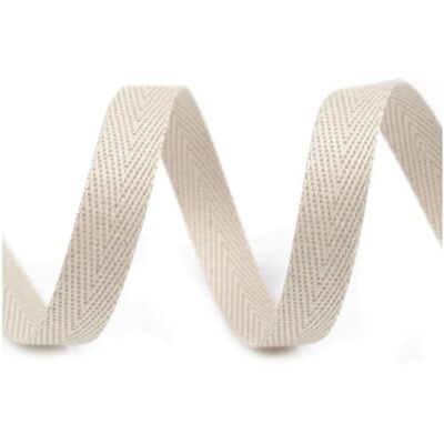 cyclingcolors Nastro in twill di cotone larghezza 10mm x lunghezza 50m, beige chiaro cyclingcolors Nastro in twill di cotone larghezza 10mm x lunghezza 50m, beige chiaro
