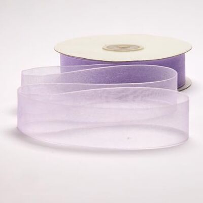 BARATTI Nastro Organza 25mm x 50m Decorativo in Poliestere Trasparente, Per Bomboniere, Regali, Feste, Fai da Te, Matrimonio, Compleanno, Artigianato, Natale, Decorazioni (Lilla) BARATTI Nastro Organza 25mm x 50m Decorativo in Poliestere Trasparente, Per Bomboniere, Regali, Feste, Fai da Te, Matrimonio, Compleanno, Artigianato, Natale, Decorazioni (Lilla)