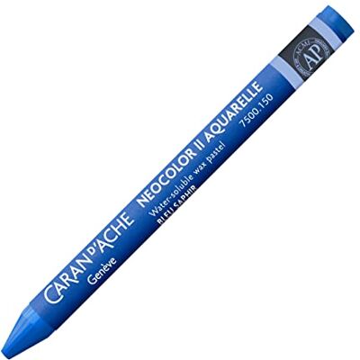 Caran d'Ache NEOCOLOR II 150 SAPHIRBLAU/SAPPHIRE BLUE () / Pastelle 10 pezzi (1 pezzo) / in cera acquerellabile/per carta, cartone, vetro, legno, pelle e pietra Caran d'Ache NEOCOLOR II 150 SAPHIRBLAU/SAPPHIRE BLUE () / Pastelle 10 pezzi (1 pezzo) / in cera acquerellabile/per carta, cartone, vetro, legno, pelle e pietra