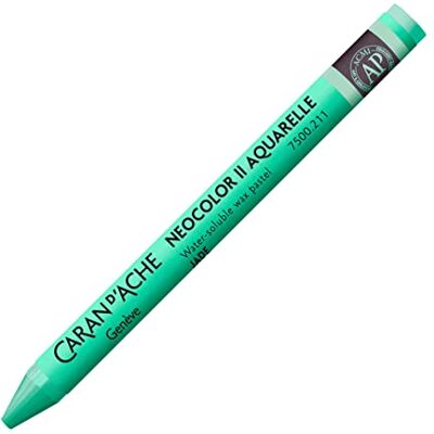 Caran d'Ache NEOCOLOR II 211 JADE/JADE GREEN () / Pastelle 10 pezzi (1 pezzo) / in cera verniciabile ad acqua, per carta, cartone, vetro, legno, pelle e pietra Caran d'Ache NEOCOLOR II 211 JADE/JADE GREEN () / Pastelle 10 pezzi (1 pezzo) / in cera verniciabile ad acqua, per carta, cartone, vetro, legno, pelle e pietra