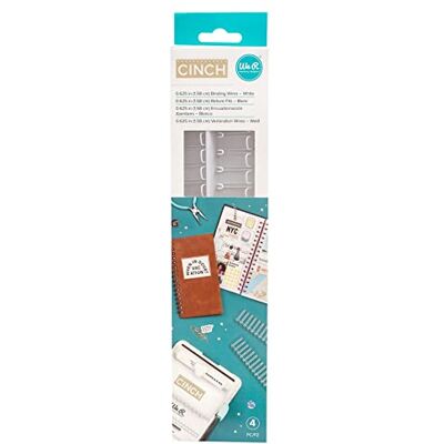 We R Memory Keepers Cinch Wires .625" 4/Pkg-White We R Memory Keepers Cinch Wires .625" 4/Pkg-White