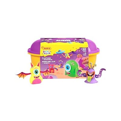JOVI Play&Fun SPLASH Kit plastilina animali marini, 24 pastiglie da 15 g, 3 stencil con ritagliabili e 3 strumenti di modellazione, regali e artigianato a partire dai 3 anni JOVI Play&Fun SPLASH Kit plastilina animali marini, 24 pastiglie da 15 g, 3 stencil con ritagliabili e 3 strumenti di modellazione, regali e artigianato a partire dai 3 anni