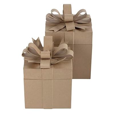 décopatch Decopatch Assortimento di 2 scatole Regalo quadrate, Prima Scatola 21x21x27cm seconda Scatola 23x23x32 cm- Set scatole Natale décopatch Decopatch Assortimento di 2 scatole Regalo quadrate, Prima Scatola 21x21x27cm seconda Scatola 23x23x32 cm- Set scatole Natale