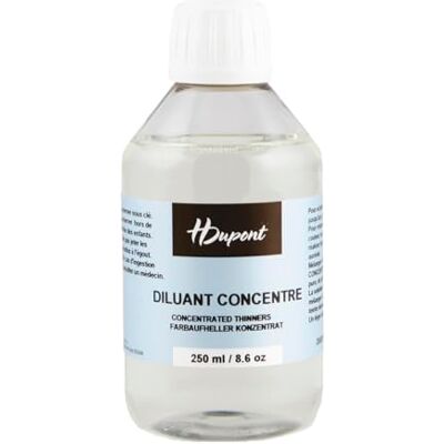 H Dupont diluente concentrato 250 ml Favorisce la diffusione omogenea del colore su seta, diminuisce l'intensità, schiarisce i colori H Dupont diluente concentrato 250 ml Favorisce la diffusione omogenea del colore su seta, diminuisce l'intensità, schiarisce i colori