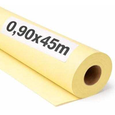 OFITURIA Papel Kraft Giallo Pastello Rollo 0,90x45m 6 Rotoli Carta da pacchi e carta da regalo, carta da imballaggio per spedizioni e fai-da-te, resistente e facile da tagliare OFITURIA Papel Kraft Giallo Pastello Rollo 0,90x45m 6 Rotoli Carta da pacchi e carta da regalo, carta da imballaggio per spedizioni e fai-da-te, resistente e facile da tagliare